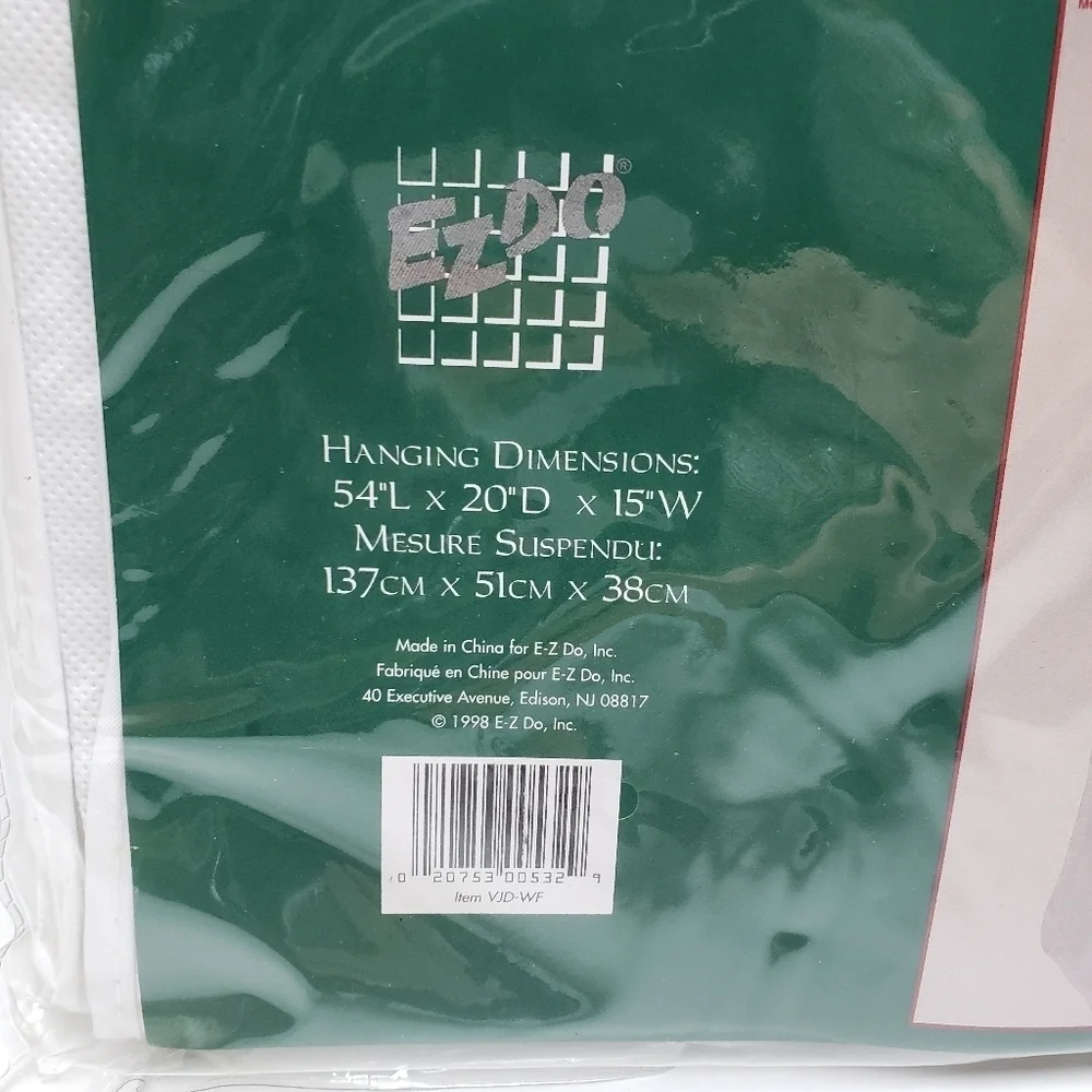 Dress dust bag organizer
